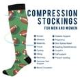 thumbnail image 2 of FORMRS Womens Knee High Socks Casual Long Thick Travel Daily Wear, 2 Pairs, American Footballs, 2 of 6