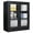Black, variant on STANI Metal Storage Cabinets, Lockable 35.4" Steel Storage Cabinet with 2 Doors and 2 Adjustable Shelves for Garage, Home, Office
