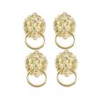 thumbnail image 4 of HINTRMENT 4pcs Lion Head Pull Handle Knobs Decorative Gold for Home Renovation, 4 of 7