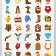 thumbnail image 4 of 35pcs-50pcs Western Stickers Stationery Cowboy Stickers Adventure Kids Stickers for Laptops Suitcases, 4 of 9