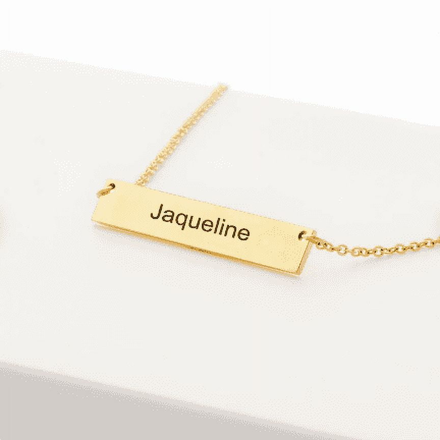 Personalized 4-Sided Bar Necklace Engraved Jewelry Christmas Gift for Her Name Necklace