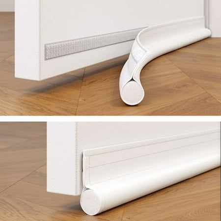 

MOUIND Under Door Draft Stoppers 36 Inch White Door Draft Blocker Sound Proof Draft Guard for Bottom of Doors Seal Gap Reduce Noise Cold Air Dust Smoke Wind/Breeze Underdoorseal Door Sweep