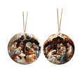 thumbnail image 3 of 2 Pcs Nativity Scene Ornaments for Christmas Tree Religious Christmas Decorations, The Birth of Jesus Decor, Christian Scene Xmas Hanging Ornaments Gifts for Christmas Outdoor Home Decor, 3 of 6