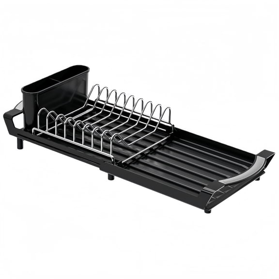 Extendable Kitchen Bowl And Plate Storage Rack With Adjustable Design