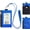 B2-black+darkblue, variant on Rose RFID Blocking Lanyard Wallet Card Holder Coin Purse with Keychain