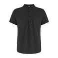 thumbnail image 5 of JTieacloth Mens Regular Fit Button Down Shirts Men's With Pocket Short Sleeved Shirt Casual Stand Up Men Shirts Black, 5 of 6