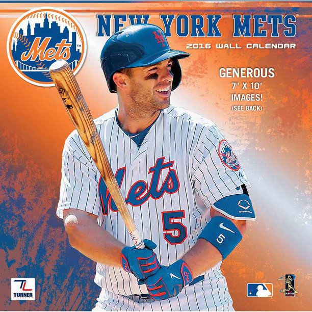 Turner New York Mets 2016 Mini Wall Calendar