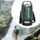 thumbnail image 5 of Bolsa seca de 10 l, cómoda, resistente, con compartimento transparente, mochila flotante, impermeable, para acampar, pescar, hacer senderismo, rafting Verde oscuro, 5 of 8