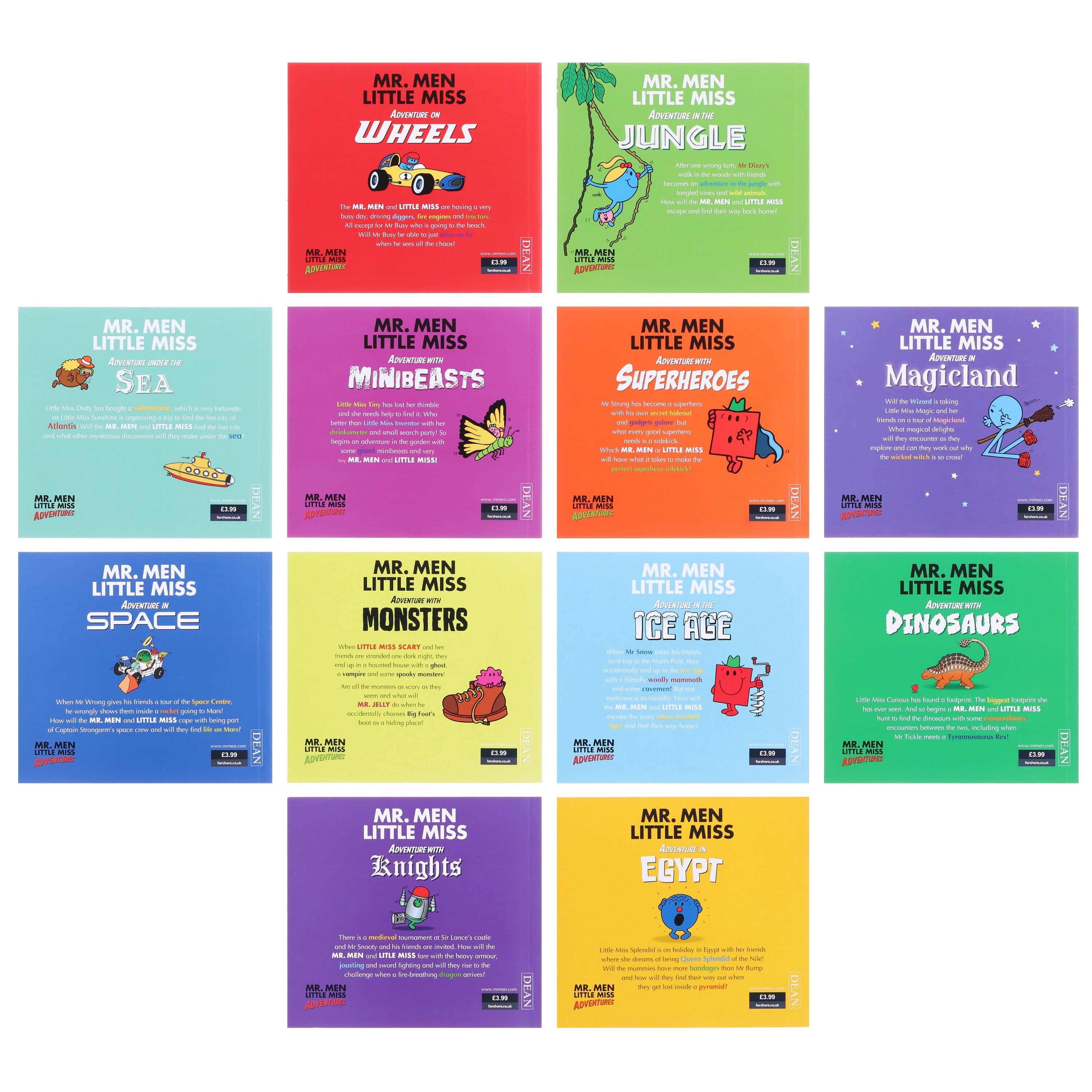 Mr. Men & Little Miss Adventures by Roger Hargreaves 12 Books Set - Ages 3+ - Paperback