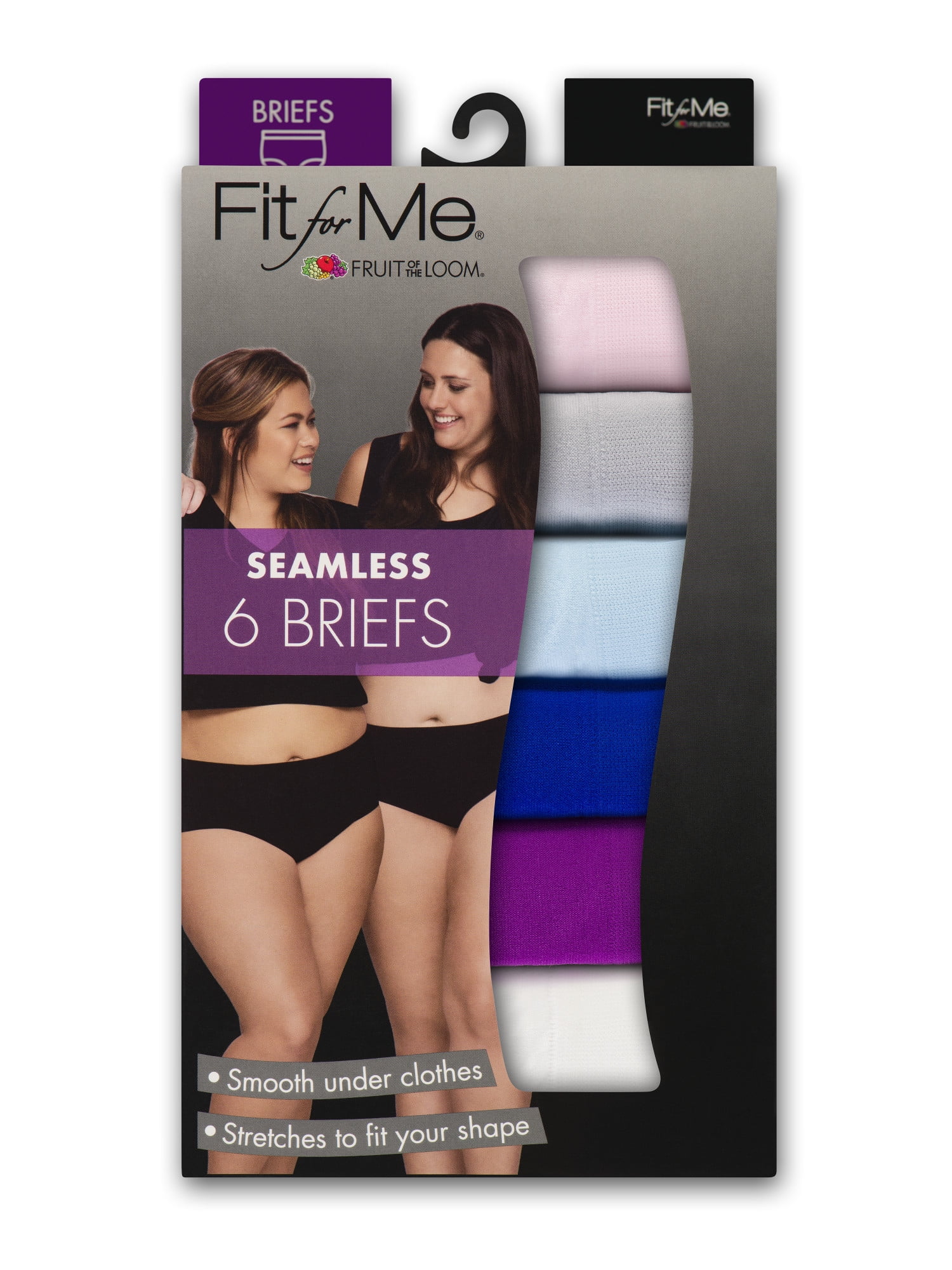 Fit for Me Women's Plus Ever-light Brief Underwear, 4 Pack - lacysouls