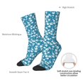 thumbnail image 4 of Xecao Beautiful Floral Pattern Sport Socks for Women and Men Crew Socks Sporty Calf Socks Casual Socks, 4 of 6