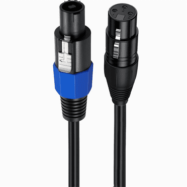 Speakon Male to XLR Female Speakon Male to XLR Female Audio Extension Cable - Pro DJ PA Gig Stage Microphone