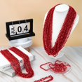 thumbnail image 4 of Collar YAXINRUI, 144 unidades, cuentas rojas de Mardi Gras de 83,8 cm, 4 of 7