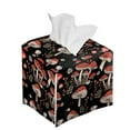 thumbnail image 6 of ZUXONGSY Mushroom Square Tissue Box Covers PU Leather Household Tissue Holder Stylish Tissue Box Cover Wear Resistant Paper Towel Box Cover for Table, Dresser, Countertop, 6 of 7