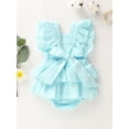 thumbnail image 4 of Hirigin Newborn Infant Baby Girls Sleeveless Ruffle Romper Bodysuit Outfit Set, 4 of 4