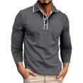 thumbnail image 3 of Men’s Lapel Button T-Shirt Casual Business Everyday Top, 3 of 8