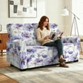 thumbnail image 5 of Xixirimido Stretch Recliner Slipcovers Printed Sofa Cover 6-Piece Reclining Chair Covers Recliner Chair Cover with Pockets Furniture Protector for Living Room, White Purple Daisy, 5 of 8