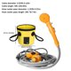 thumbnail image 5 of Ducha portátil para acampar Cubo 12V Ducha de coche al aire libre Bomba de ducha eléctrica universal (con) amarillo, 5 of 8