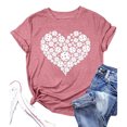 thumbnail image 3 of WEAIXIMIUNG T-Shirt à Manches Courtes pour Femmes, Imprimé d'Été, Confortable et à la Mode, pour la Saint-Valentin, 3 of 3