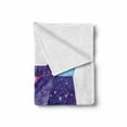thumbnail image 2 of Space Cat Soft Flannel Fleece Throw Blanket, Kitty Head in Geometrical Lines with Star Cluster Cosmology Image, Cozy Plush for Indoor and Outdoor Use, 70" x 90", Sky Blue Purple, by Ambesonne, 2 of 6