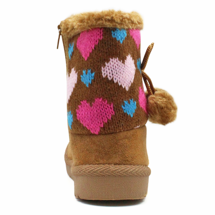 LAVRA Girls Classic Booties Faux Fur Lined Winter Snow Boots - image 3 of 6