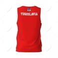 thumbnail image 5 of Camiseta deportiva de baloncesto para hombre con la bandera de Yugoslavia, para correr, fitness, multifunción, sin mangas, con nombre personalizado exclusivo, 5 of 5