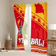 thumbnail image 3 of jejeloiu Football Sport Black Out Curtains,Red Orange Curtains Pack of 2 (42x63 Each) For Rugby Gamer, 3 of 6