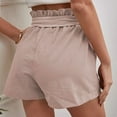 thumbnail image 7 of Gbsyewxs Womens Shorts High Elastic Waist Lace Up Solid Color Casual Summer Shorts For Women Pink, 7 of 7