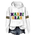thumbnail image 4 of BKQCNKM Mardi Gras Outfit for Women Mardi Gras Shirts for Women Hoodies for Men Womens Sweatshirt Hoodies for Women Hooded Neck Long Sleeve Mardi Gras Mardi Gras Sweatshirt, White XXL, 4 of 4