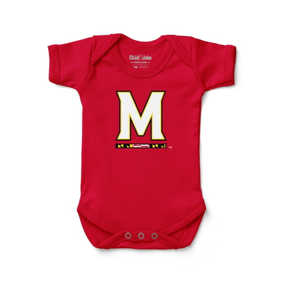 Infant Chad & Jake Red Maryland Terrapins Primary Logo Bodysuit