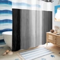 thumbnail image 5 of No Hook Shower Curtain, Black Gray Ombre Shower Curtains for Bathroom with See Through Top Window, Vintage Country Wooden Waterproof & Washable Bath Curtain 66"x72", 5 of 9