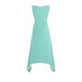 thumbnail image 4 of Gspmoly Robes d'Été pour Femmes 2025, Robes pour Femmes Sans Manches à Col Rond avec Cordon, Décontractées, à Volants, Robe Trapèze Courte, Robe de Cocktail, Soldes d'Été Liquidation, 4 of 8