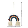 thumbnail image 3 of Rainbow Wall Hanging Handmade Macrame Woven Wall Art for Nursery Kids Room Home Colorful Boho Tassel Decoration, 3 of 5