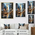 thumbnail image 4 of Designart "Times Square Yellow and Grey New York" Cityscapes Floater Framed Wall Art Print, 4 of 7