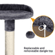 thumbnail image 4 of SmileMart 51" Cat Tree with Hammock and Scratching Post Tower, Dark Gray cat house  cat toys  cat tower ShopWise Round, 4 of 12