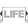 thumbnail image 2 of ABPHOTO Polyester 5x7ft Perfect Words for Life Photography Background Black White Backdrop Studio Professional Photographer, 2 of 5