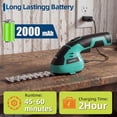 thumbnail image 6 of 2 in 1 Handheld 7.2V Electric Grass Trimmer Hedge Shears/Grass Cutter Rechargeable Lithium-Ion Battery and Type-C Cable Included Cordless Grass Shear & Shrubbery Trimmer, 6 of 7