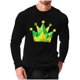 thumbnail image 1 of Mens Casual Camisetas, Carnaval Impreso Manga Larga Cuello Redondo Suelto Ajuste Superior, 1 of 5