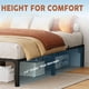 thumbnail image 4 of 14 pulgada king marco de cama: heavy duty metal platform, durable iron slat support & legs, no box spring o screws, supports up to 800 lbs, 4 of 5