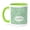 Green/White, variant on 3drose, Pretty Floral Sentiment in Light Green- Congratulations- Not Embossed, 15oz Mug