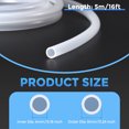 thumbnail image 2 of Uxcell Silicone Tubing,4mm ID x 6mm OD Pure Silicon Tube High Temp Silicone Hose -16 ft Length/Clear, 2 of 6