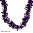 thumbnail image 3 of Halloween Tinsels Garland, Halloween Decorations Indoor Outdoor Fall Home Decor Accents, Black Purple Silvery Foil with Bats for Mantel, Staircase, Door, 3 of 6