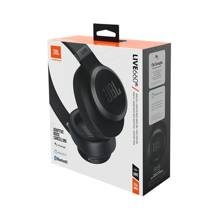JBL - Live 660NC Wireless Noise Cancelling Over-The-Ear Headphones - Black