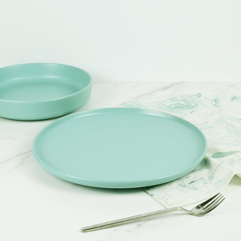 Mainstays Glazed White Round Stoneware Dinner Plate, 10.3”