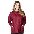thumbnail image 4 of Natural uniforms Women's Scrub Jacket Warm Up Lightweight Medical Scrub Jacket - Pack of 3 Set (Burgundy, 5X-Large), 4 of 6