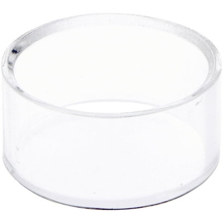 Plymor Clear Acrylic Beveled Egg, Marble, Ball or Sphere Display Holder Stand, 1" H x 2" W (12 Pack)