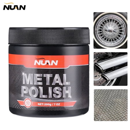 NUAN Metal Polish 7oz Metal Restorer and Protectant for Chrome Aluminum Stainless Steel, Car, Wheel