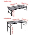 thumbnail image 4 of Camping Folding Table Portable Tri-fold Outdoor Table Adjustable Heights Foldable, 4 of 8
