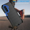 thumbnail image 2 of For Samsung Galaxy A17 5G Case with Built-in Screen Protector and Belt-Clip Holster, Tekcoo Military Grade Shockproof Rugged Full Protective Phone Case Kickstand Cover for Galaxy A17 5G - Blue, 2 of 9