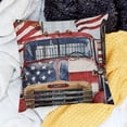 thumbnail image 2 of SHANXI Blue White Stripe American Flag Pillow Case USA The Decorative Cushion Cover 18x18in, 2 of 5
